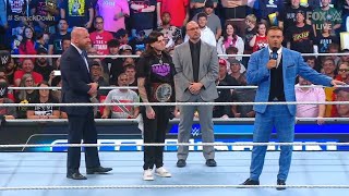 Dominik Mysterio confronts Triple H and Nick Aldis  WWE SmackDown 10132023 [upl. by Merry980]