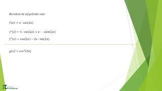Goniometrische functies differentiëren [upl. by Koenig]