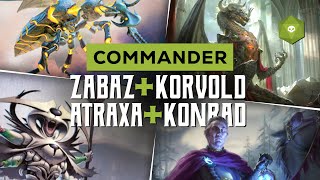 Battling on a Budget  Commander Gameplay Zabaz Korvold Atraxa Konrad [upl. by Denys949]