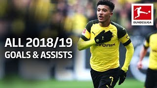 Jadon Sancho  All Goals and Assists 201819 [upl. by Jochbed]