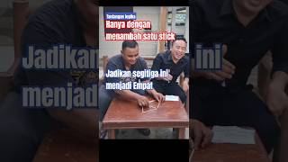 Tantangan logika tambah satu stick dua segitiga menjadi empat logika edukasi [upl. by Eniac812]