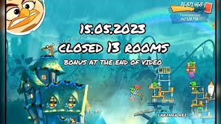 angry birds 2 clan battle 15052023 closed 13 rooms all strikes [upl. by Ayojal366]