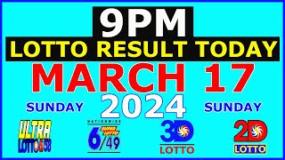 9pm Lotto Result Today March 17 2024 Sunday [upl. by Liebermann445]