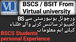 BSCS from Virtual university BSCSBSIT scope in VUComplete details about BS computer science in VU [upl. by Ilellan681]