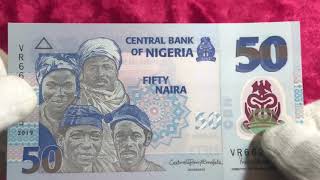 2019 50 naira banknote nigeria [upl. by Einafets]