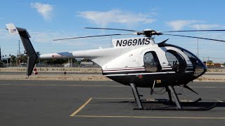 MD500E StartUp amp Takeoff N969MS Hughes 500MD369E Helicopter [upl. by Lagiba]