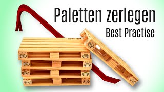 Paletten zerlegen  Europaletten amp Einwegpaletten  DIY [upl. by Kaden]