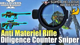 Helldivers 2  Anti Materiel Rifle amp Diligence Counter Sniper Combo No commentary Max difficulty [upl. by Anilatak]