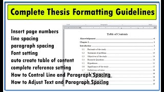 Complete Thesis Formatting Guidelines  Thesis Setting [upl. by Elletse]