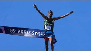 Tamirat Tola Triumphs in Brutal Mens Marathon at Olympics 2024  Gold Medal Victory [upl. by Edrock]