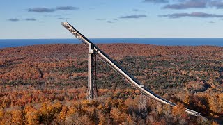 Copper Peak Fall Color in 4K in Michigans Upper Peninsula [upl. by Etteoj]