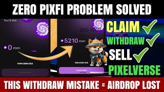 Pixelverse Airdrop  PIXFI token Claim withdraw and sell on exchanges  Zero Balance problem solve [upl. by Kcirdneked228]