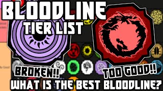 The TRUE BEST Bloodline Tier List In Shindo Life  The BEST Bloodline Tier List In Shindo [upl. by Unam]