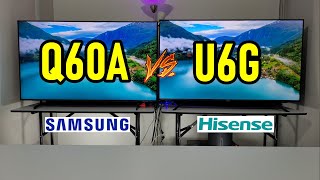 Samsung Q60A vs Hisense U6G Smart TVs 4K QLED ¿Cuál es Mejor [upl. by Alram]