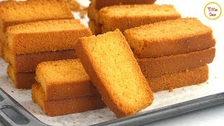 Homemade Dry Cake Cake Rusk Recipe for kids by Tiffin Box  Bakery Style crispy Dry Cake Biscuit [upl. by Nealson638]