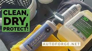 Cleaning Sap Droplets Double Wash New Drying Blanket Protective finish Car Care Auto Detailing [upl. by Hoes]