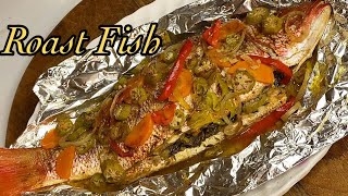 Callaloo Stuff Oven Roast Fish Jamaican Style [upl. by Cahn]