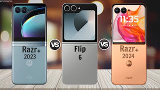 Moto Razr Plus 2023 vs Galaxy Z Flip 6 vs Moto Razr Plus 2024  Comparison [upl. by Donnie]