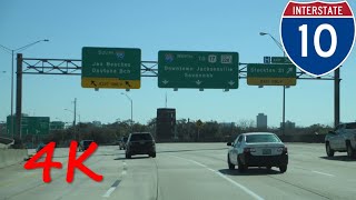 ⁴ᴷ Interstate 10 Jacksonville FL eastbound 4K VIDEO [upl. by Reld]