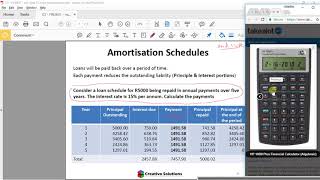 Financial Calculator  HP10B II Plus Loan Amortization [upl. by Giulio]