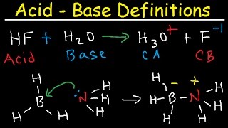 Conjugate Acid Base Pairs Arrhenius Bronsted Lowry and Lewis Definition  Chemistry [upl. by Thesda]