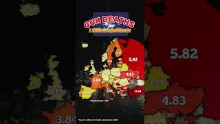 Gun Deaths in Europe geography europe world history countryballs map mapping albania turkey [upl. by Eytteb140]