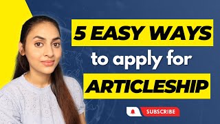 5 ways to apply for Articleship  How to apply for Articleship  CA Articleship  azfarKhan [upl. by Urban]