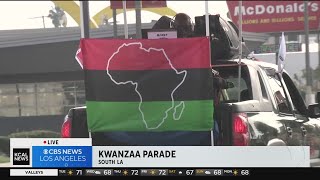 South LA Kwanzaa parade kicks off the festivities [upl. by Wandis]