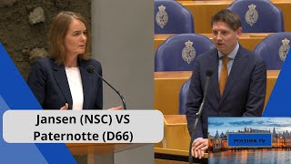 Jansen NSC VS Paternotte D66 quotU wilt dit VERDRAG er DOORDRUKKEN zodat NIEMAND het door heeftquot [upl. by Lustick]