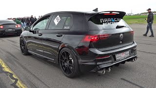 420HP Volkswagen Golf 8 R Stage 2 NARampCAR  Revs Launch Control Drag Racing [upl. by Anrat]