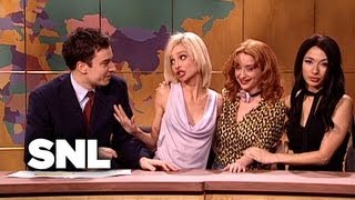 Weekend Update Cameron Diaz Drew Barrymore and Lucy Liu  Saturday Night Live [upl. by Ahtabbat]