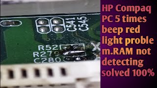 HP Compaq pc 5 times beep and red light blinking  DC 7900 5 beep codes Solution [upl. by Otxis]