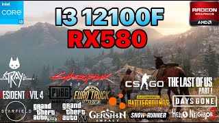 I3 12100F  RX 580 4GB  TESTED IN 16 GAMES  IN 2023 [upl. by Nalepka]