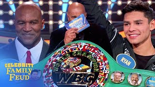 Boxings biggest stars award Steve Harvey his very own title belt  Celebrity Family Feud [upl. by Remoh319]