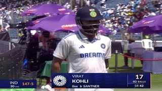 Virat Kohli Wicket today Vs New ZealandVirat Kohli Wicket full video nzvsind viratkohli [upl. by Llenrrad507]