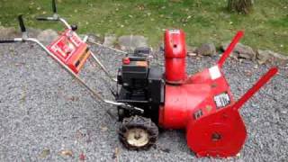 TOPFLITE MODEL 524  SNOWBLOWER THROWER  4 SALE ON EBAY 9302009 [upl. by Ailssa636]