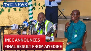 OSUN ELECTION INEC Announces Official Result from Aiyedire LGA [upl. by Enialb]