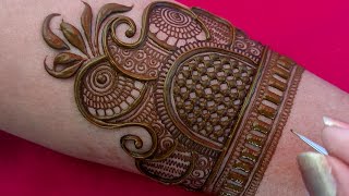 राजस्थानी मेहंदी डिजाइन l simple Rajasthani mehndi l indian eid holi mehandi design mhendi design [upl. by Essilem627]