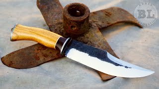 Making a Bowie knife from an Old Cultivator Tines [upl. by Anhej]