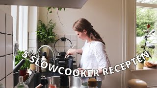 5 Slowcooker recepten  Vegetarisch Vis en Vlees [upl. by Jefferson453]