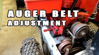 HOW TO ADJUST A SNOWBLOWER AUGER BELT TO THROW SNOW FARTHER [upl. by Aeiram]