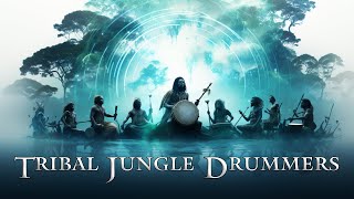 Tribal Jungle Drummers  Steady Groove for Motivation  Dance  Meditation  Shamanic Work [upl. by Mendel]