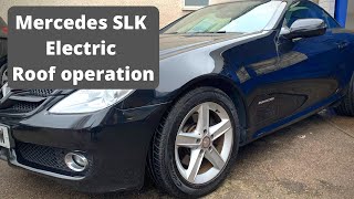 Electric Roof Mercedes SLK  Correct Operation [upl. by Drareg]