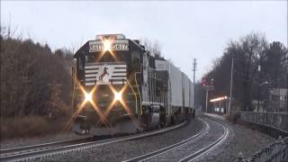 NJT and NS Main and Bergen County Line action 1182017 with High Hood wrong railing and more [upl. by Hootman]