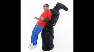 Inflatable Costume Halloween Cosplay Blow Up Fancy Suit Props Toy Ghost Party Prank Scenario Costume [upl. by Airdnas]