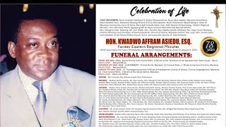 Celebration of life Hon Kwadwo Affram Asiedu ESQ [upl. by Rao]