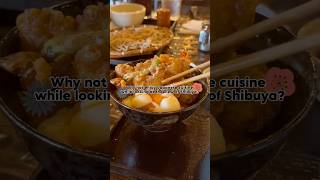 【Tendon】Enjoy a panoramic view of Shibuya Japanese cuisine for adults tokyotravel [upl. by Stelmach]