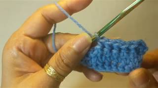 FRONT POST SINGLE CROCHET STITCH fpsc US method [upl. by Sarid]