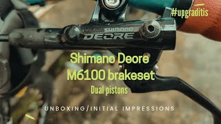 Shimano Deore M6100 brakeset unboxing  initial impressions tagalog [upl. by Luciano]