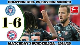 HOLSTEIN KIEL 1 VS 6 BAYERN MUNICH  Matchday 3 Bundesliga 202425 [upl. by Mooney]